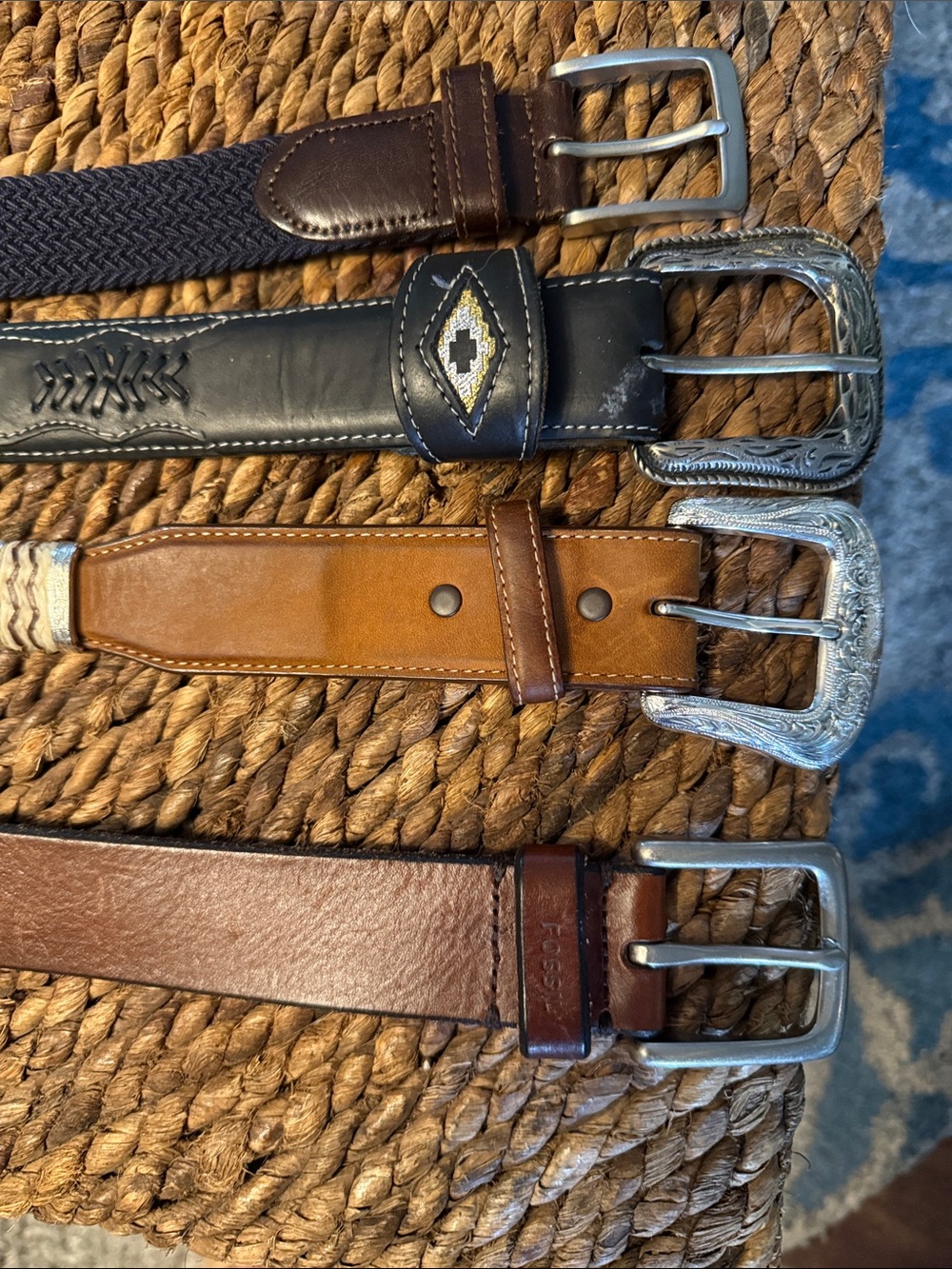 Men's Brown Leather Belt with Silver Buckle - Classic Everyday Accessory